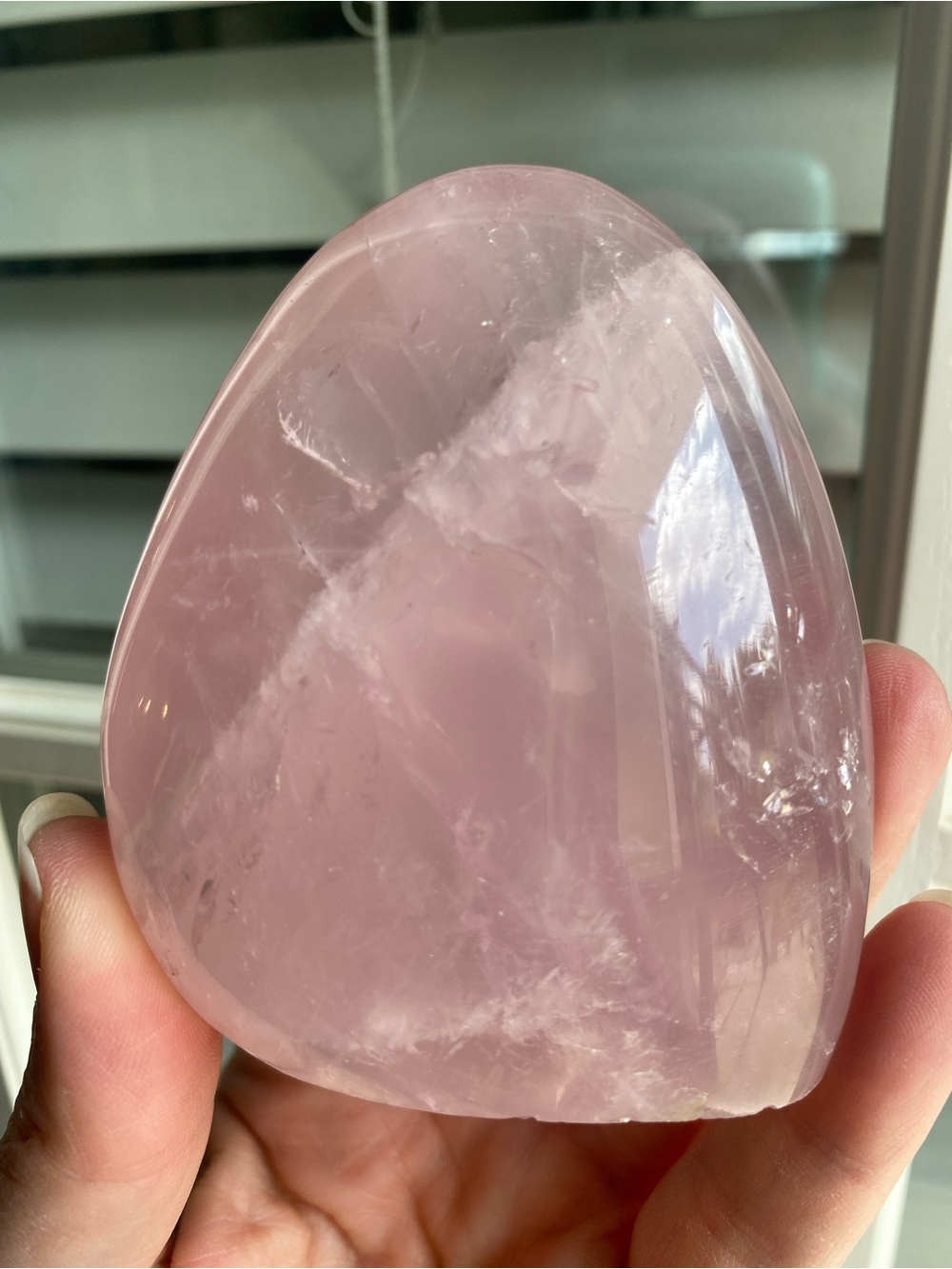 Polished Rose Quartz Decorative Free Form - Pink